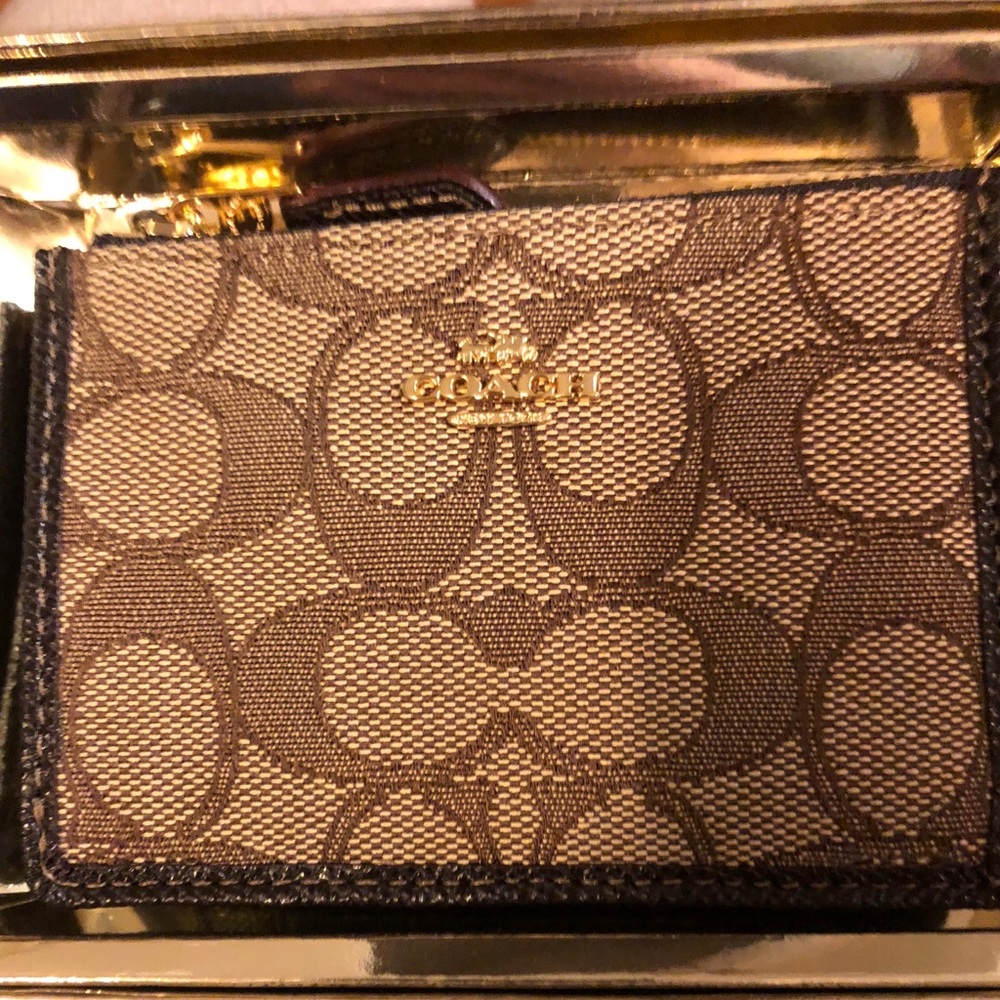 NEW, still in the box, Coach mini wallet/ID case